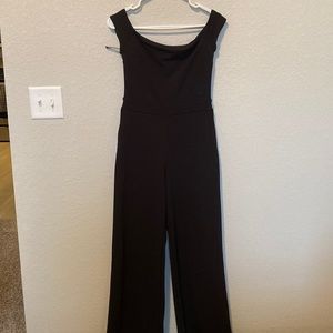 Express off-shoulder jumpsuit - black